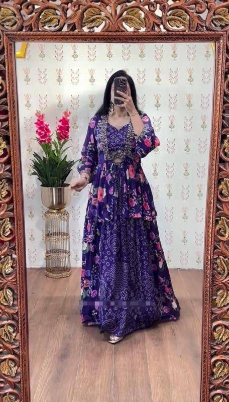 Launching Festival Special Pc 534 Chinon Purple Affordable lehengas in Kolkata